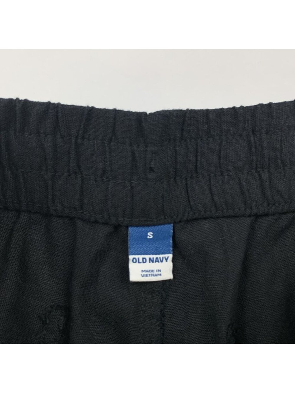 Old Navy Black Linen Blend High Rise Pull On Shorts S - Picture 2 of 4